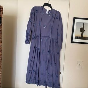 Long eyelet Kimono